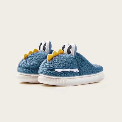 Cute Dinosaur Non-Slip Cotton Home Slippers For Kids